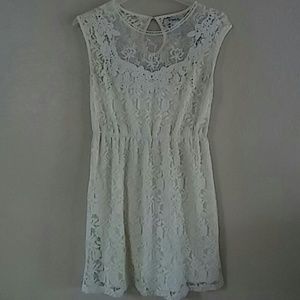 Junior's Off white Lace Dress